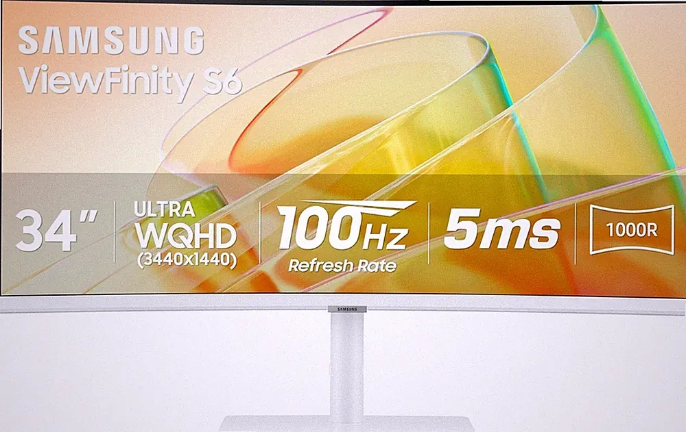 SAMSUNG 34” VIEWFINITY S65TC SERIES ULTRA-WQHD 1000R MONITOR - New Open Box