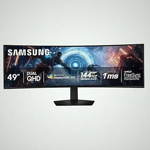 SAMSUNG 49-INCH ODYSSEY G9 DQHD 144HZ CURVED GAMING MONITOR LS49FG910ENXZA BLACK
