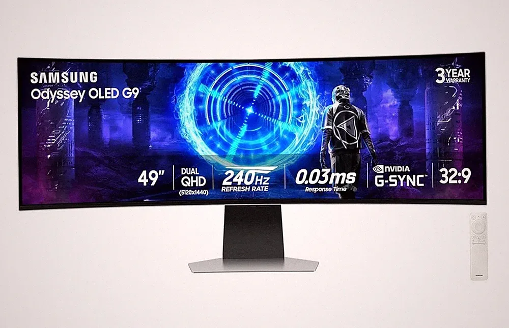 Samsung 49-Inch Odyssey G9 (G95SD) Series QD-OLED G-Sync Compatible Curved Gamin