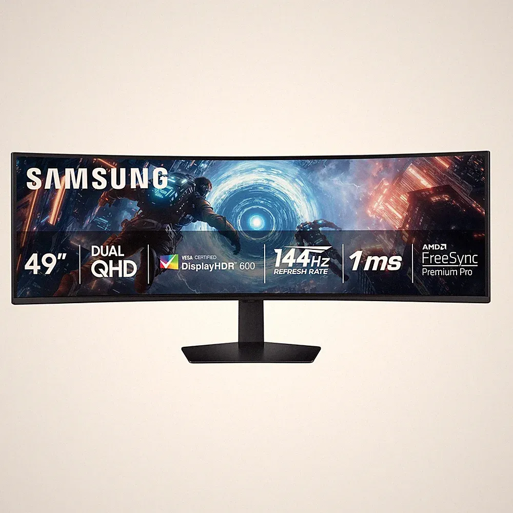 Samsung 49" Odyssey G9 G91F DQHD 144Hz Gaming Monitor, LS49FG910ENXZA, 2025