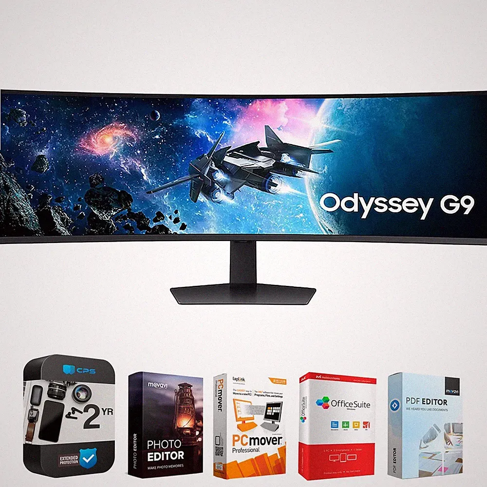 Samsung 49" Odyssey G9 G95C DQHD Curved PC Gaming Monitor + 2-Year Warranty Pack