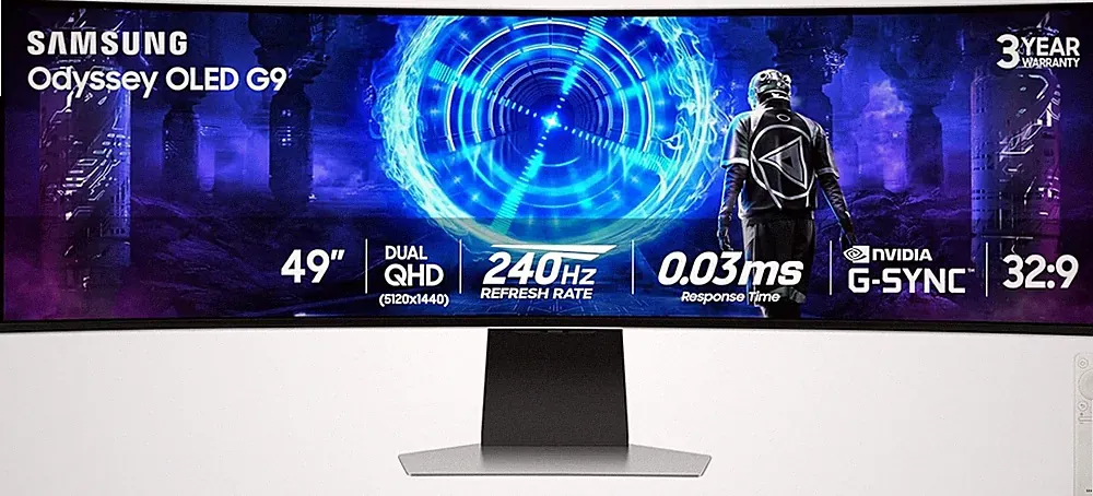 Samsung 49" Odyssey G9 G95SD QD-OLED 240Hz Curved Gaming Monitor