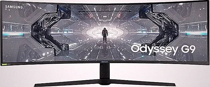 SAMSUNG 49” Odyssey G9 Gaming Monitor, 1000R Curved Screen, QLED, LC49G95TSSNXZA