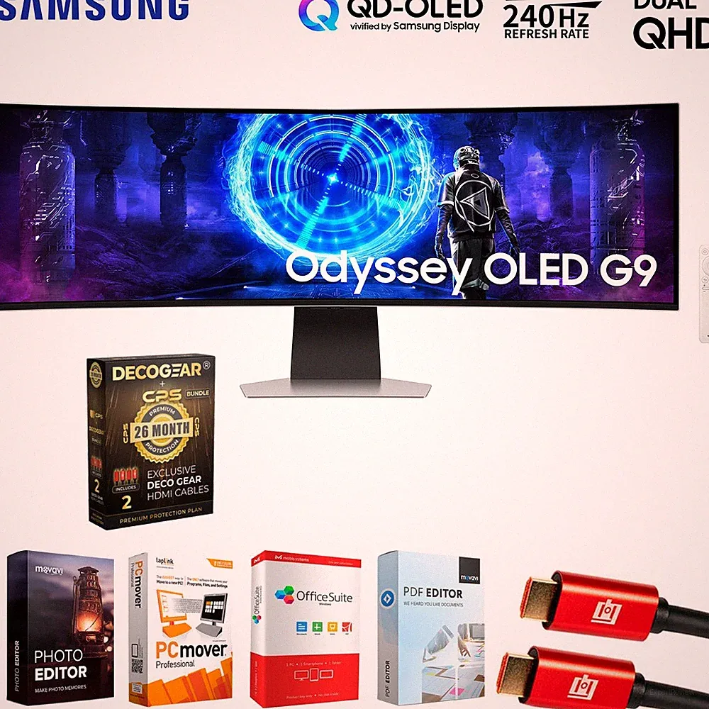 Samsung 49" Odyssey OLED Curved Gaming Monitor with 26 Months Protection Bundle