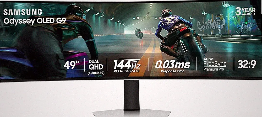 Samsung 49" Odyssey OLED G9 (G91SD) Dual QHD QD-OLED G-Sync Compatible Curved Ga
