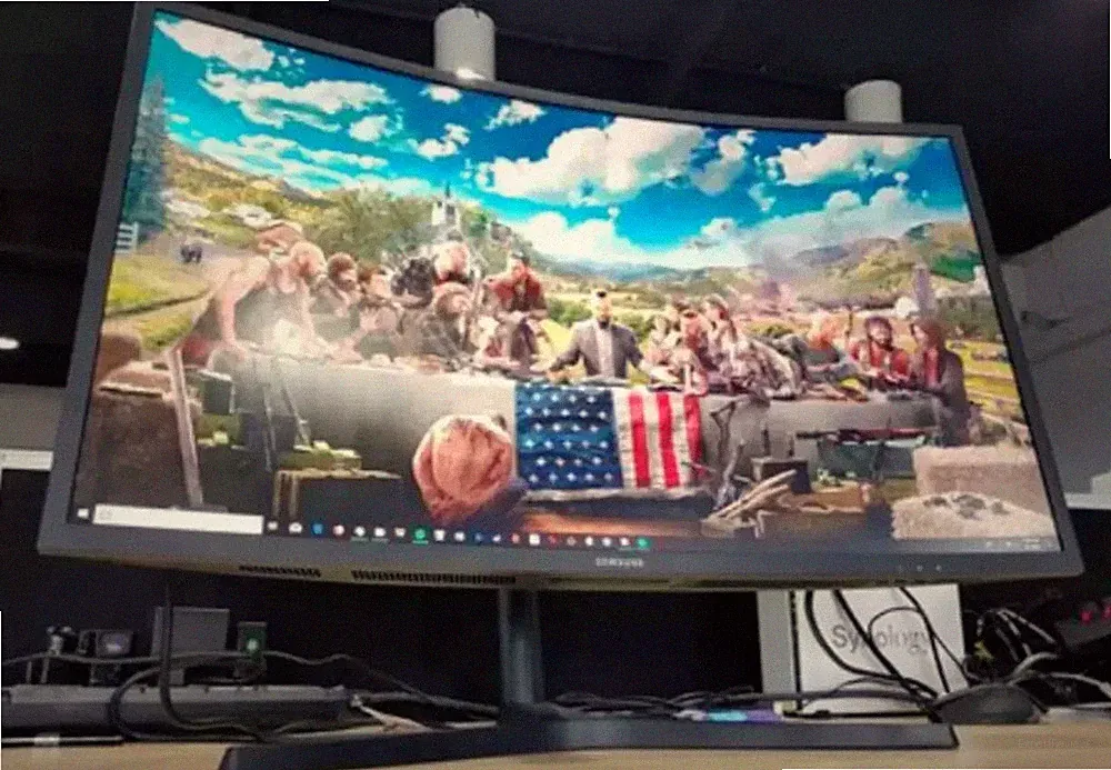 Samsung C32HG70, a 32-inch QLED curved monitor,(144Hz / 1ms) – Model C32HG70QQN