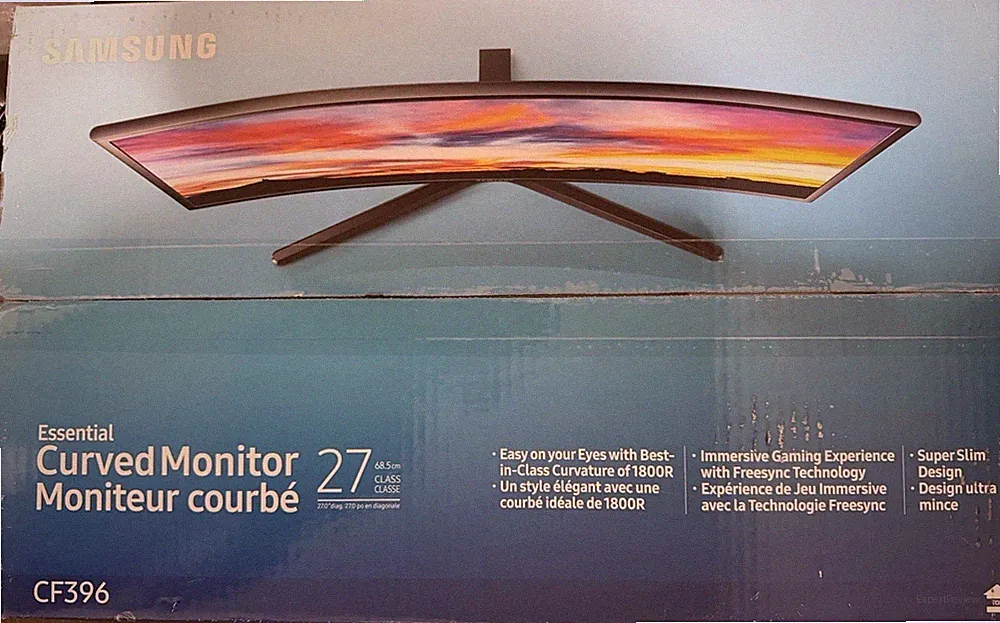Samsung Essential CF396 27in Curved Monitor 1080p 60Hz HDMI VGA Box Only