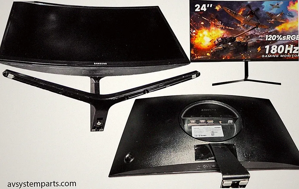Samsung LC24RG50FQNXZA 24” Curved Gaming Monitor, CRG5 1080P, AMD