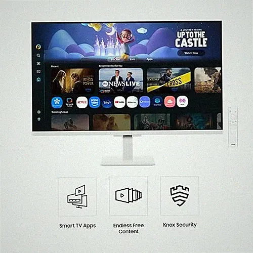 SAMSUNG M5 M50F 32" HDR SMART MONITOR - WHITE