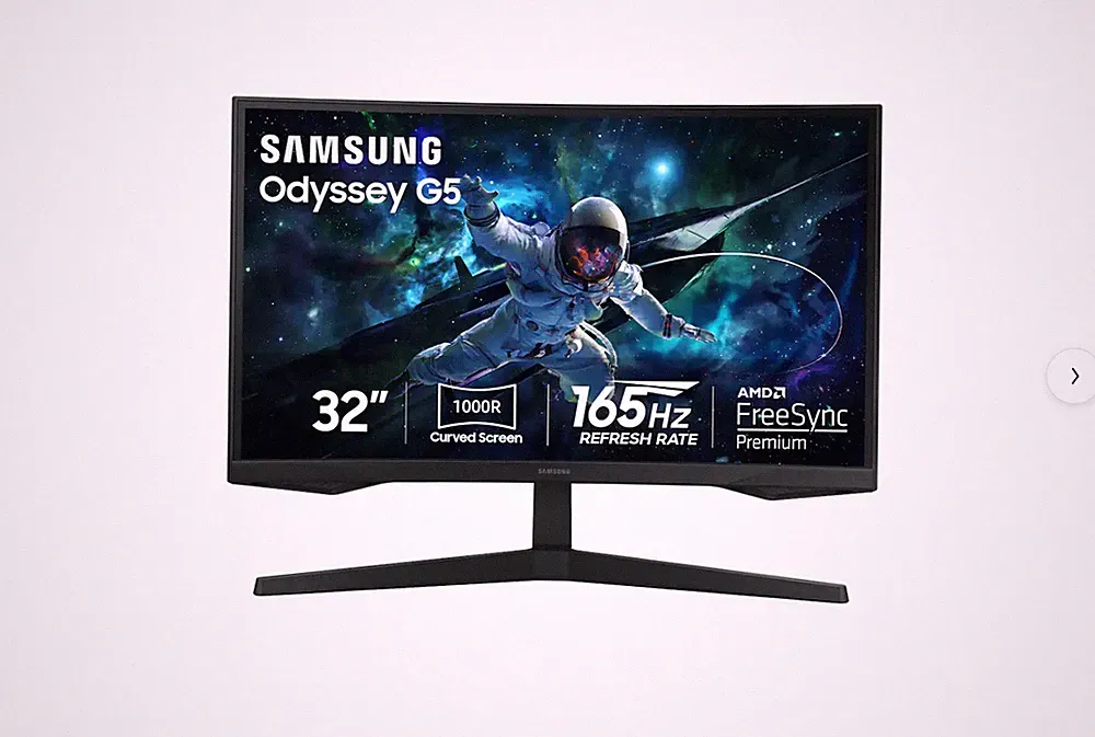 Samsung Odyssey G5 32" Curved QHD 165Hz 1ms Gaming Monitor HDMI/DP Black