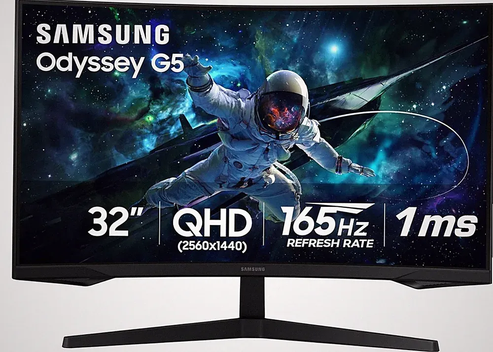 Samsung Odyssey G5 32” Curved QHD Gaming Monitor 165Hz S32CG550EN, NEW & SEALED!