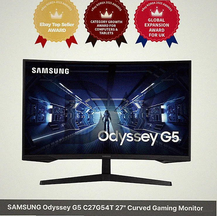 SAMSUNG Odyssey G5 C27G54T 27" Curved Gaming Monitor QHD 144Hz 1ms / Express