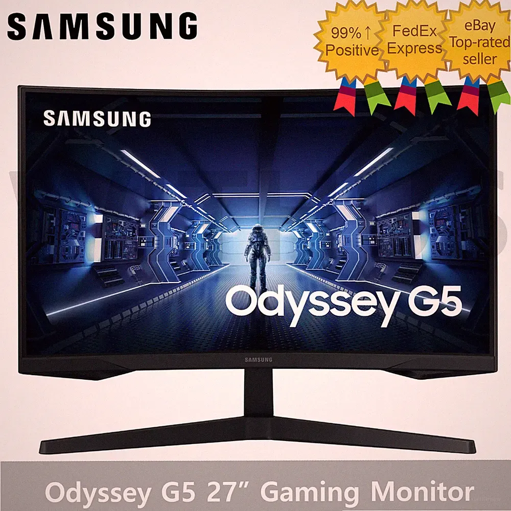 SAMSUNG Odyssey G5 C27G54T 27" Curved Gaming Monitor QHD 144Hz 1ms - Tracking
