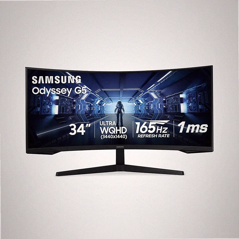 Samsung Odyssey G5 C34G55TWWN 34" VA LCD Curved Gaming Monitor - Black