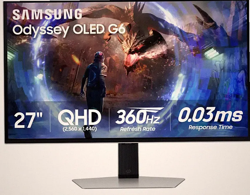 Samsung Odyssey G6 OLED 27" QHD 360Hz 0.03ms FreeSync HDR Gaming Monitor