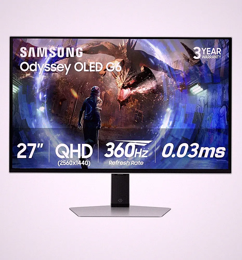 Samsung Odyssey G6 OLED G60SD 27" 360Hz 1440P QHD Gaming Monitor New Sealed