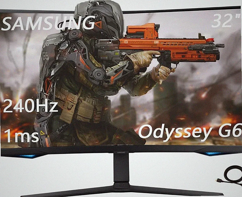 Samsung Odyssey G65B 32" Curved QHD 240Hz 1ms GTG Gaming Monitor Smart TV
