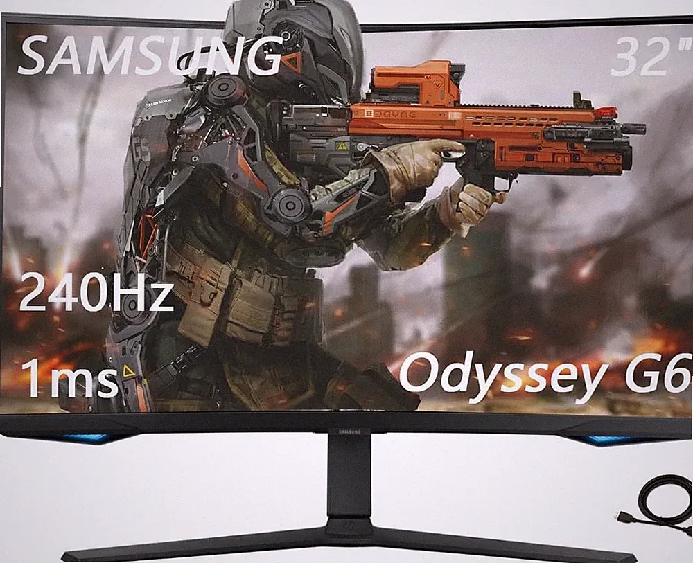 Samsung Odyssey G65B 32" Curved QHD 240Hz 1ms GTG Gaming Monitor Smart TV
