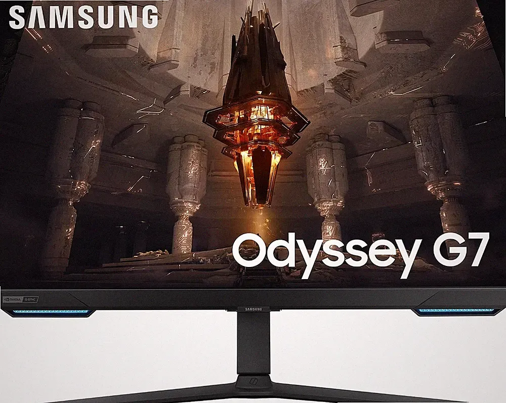 SAMSUNG Odyssey G7 28" 4K UHD IPS 144Hz 1ms Gaming Monitor (LS28BG702ENXGO) - VG