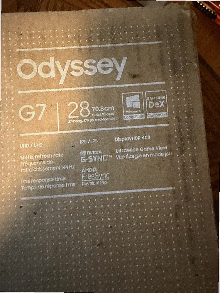 Samsung Odyssey G7 28in 4K UHD IPS 144Hz 1ms Gaming G-SYNC FreeSync