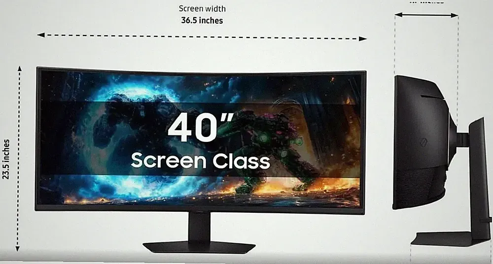 SAMSUNG Odyssey G7 40" 4K 180Hz 1ms Curved Gaming Monitor LS40FG75DENXZA