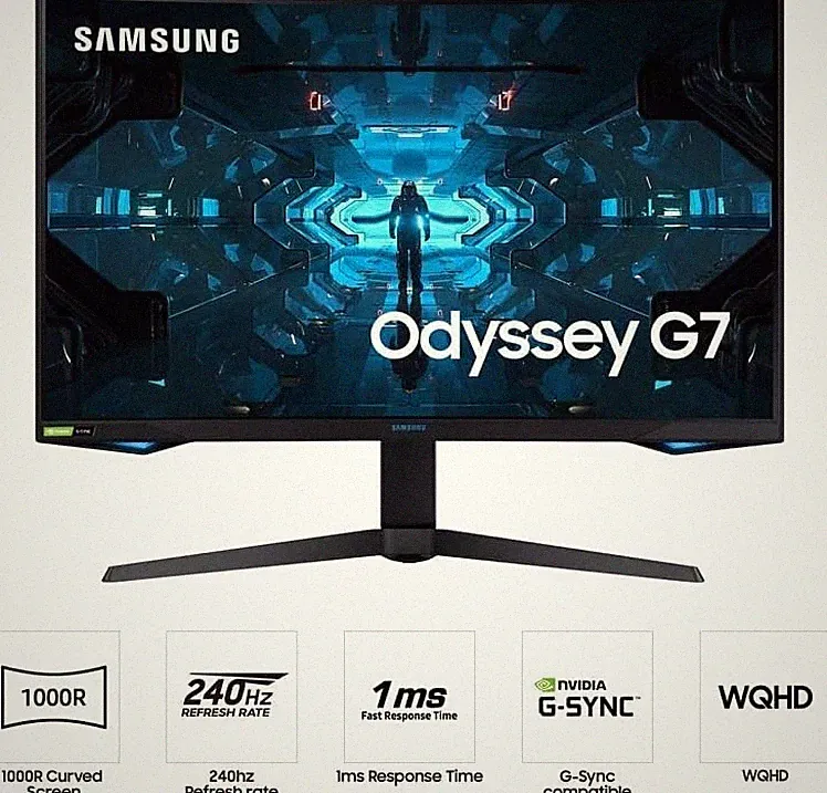 Samsung Odyssey G7 75T 32" QLED Curved Gaming Monitor - Black _ Brand New