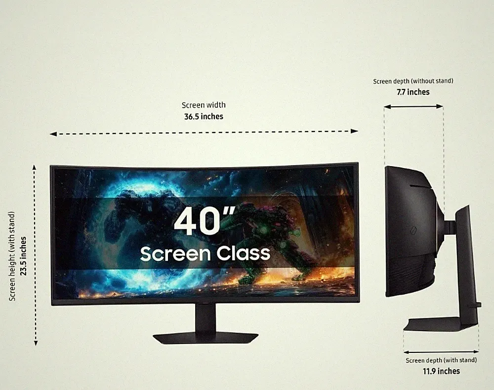 Samsung Odyssey G7 G75F 40" WUHD 180Hz Curved Gaming Monitor S40FG75DEN NIB