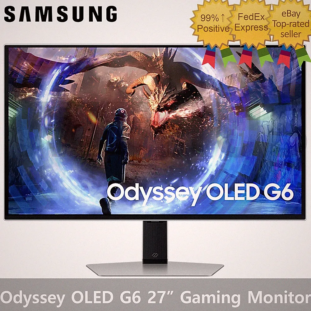 SAMSUNG Odyssey OLED G6 S27DG602 27" Gaming Monitor QHD 360Hz 0.03ms HDR10