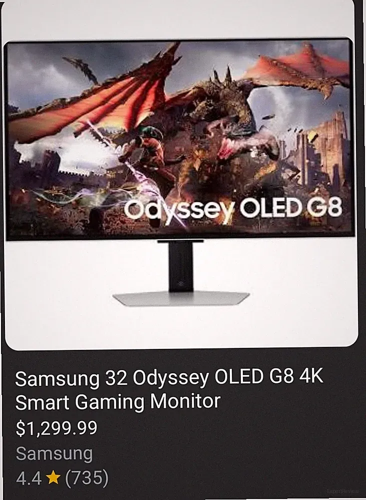 Samsung Odyssey OLED G8 32" G80SD UHD 240Hz Gaming Monitor Silver 32"