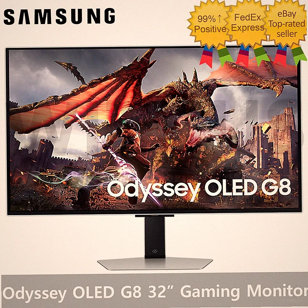 SAMSUNG Odyssey OLED G8 32DG800 32" Gaming Monitor 4K UHD 240Hz 0.03ms