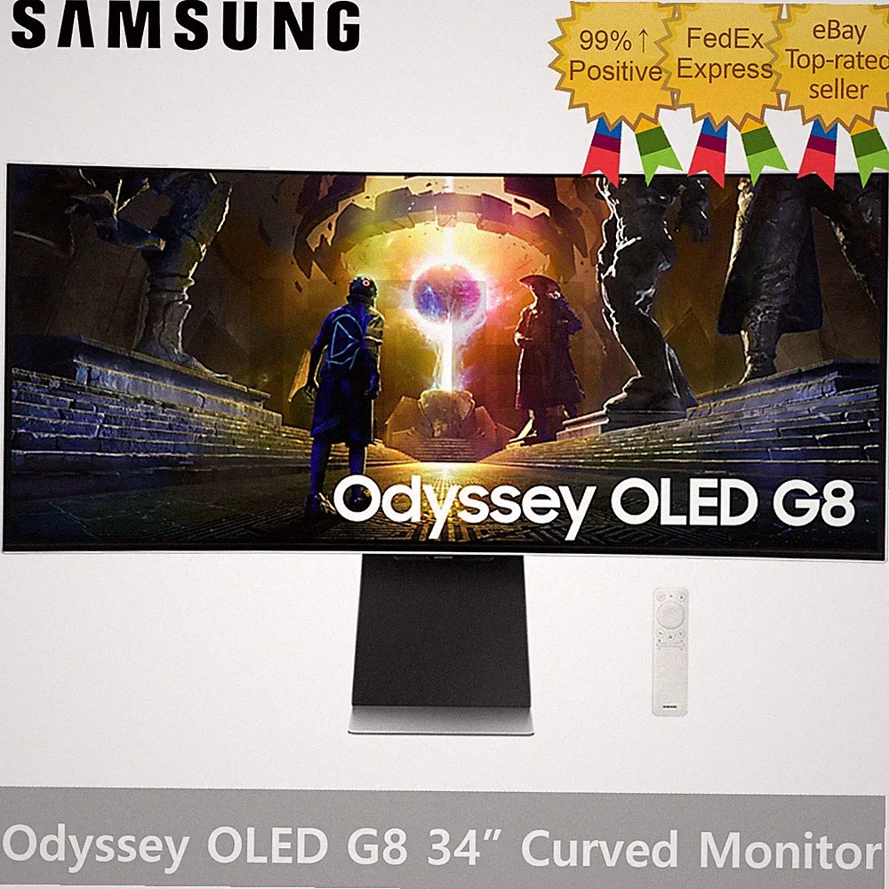 SAMSUNG Odyssey OLED G8 S34DG852 34" Curved Gaming Monitor Ultra WQHD 0.03ms GtG