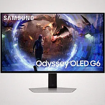 Samsung Odyssey QD-OLED G6 G60SD 27 in 1440p 360 Hz Gaming Monitor Silver