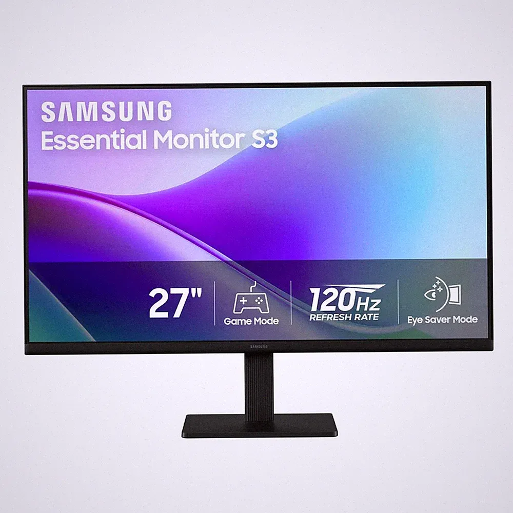 Samsung S3 Essential 27" FHD IPS 120Hz 5ms Slim Monitor - Black LS27F32DGANXZA