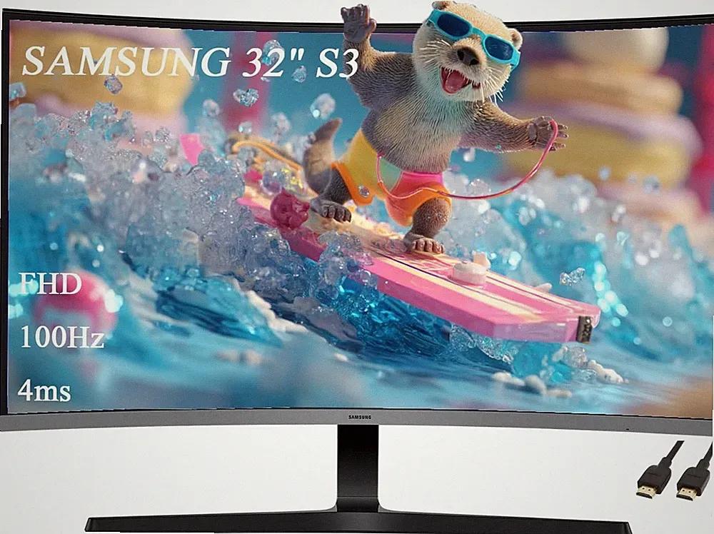 Samsung S3 S39GD 32" 1800R Curved FHD 100Hz Monitor with Speakers, HDMI