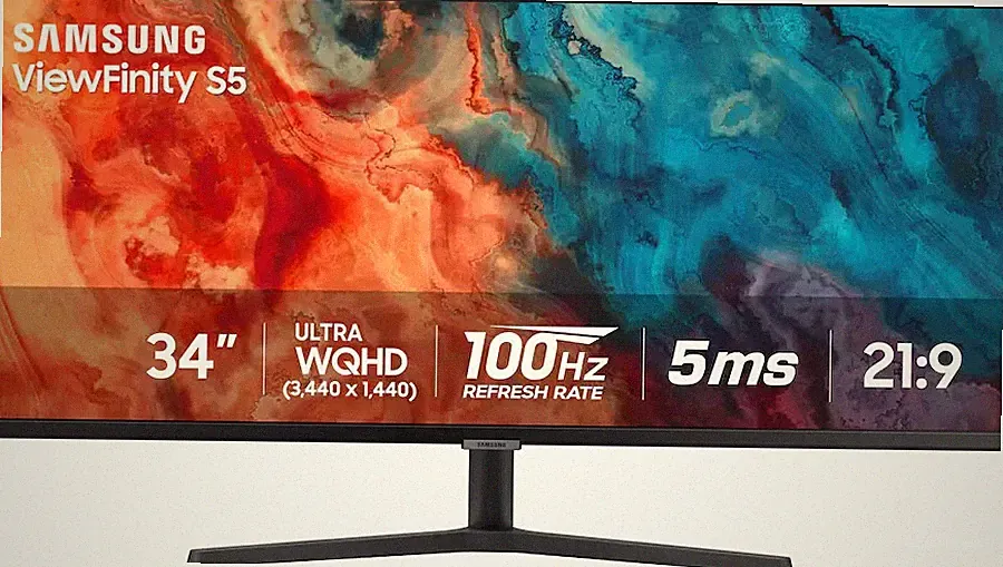 SAMSUNG ViewFinity S5 34" Ultra-WQHD Monitor, 100Hz, 5ms, HDR10, AMD BRAND NEW
