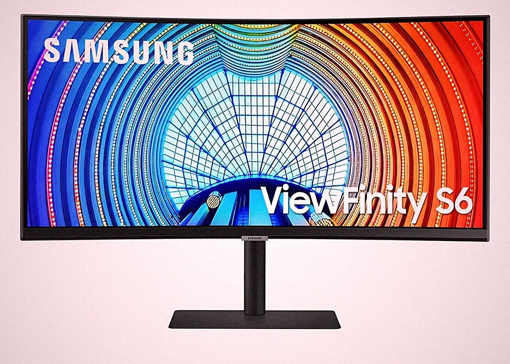 Samsung ViewFinity S6 34 inch Ultra Wide WQHD Curved Monitor - Black
