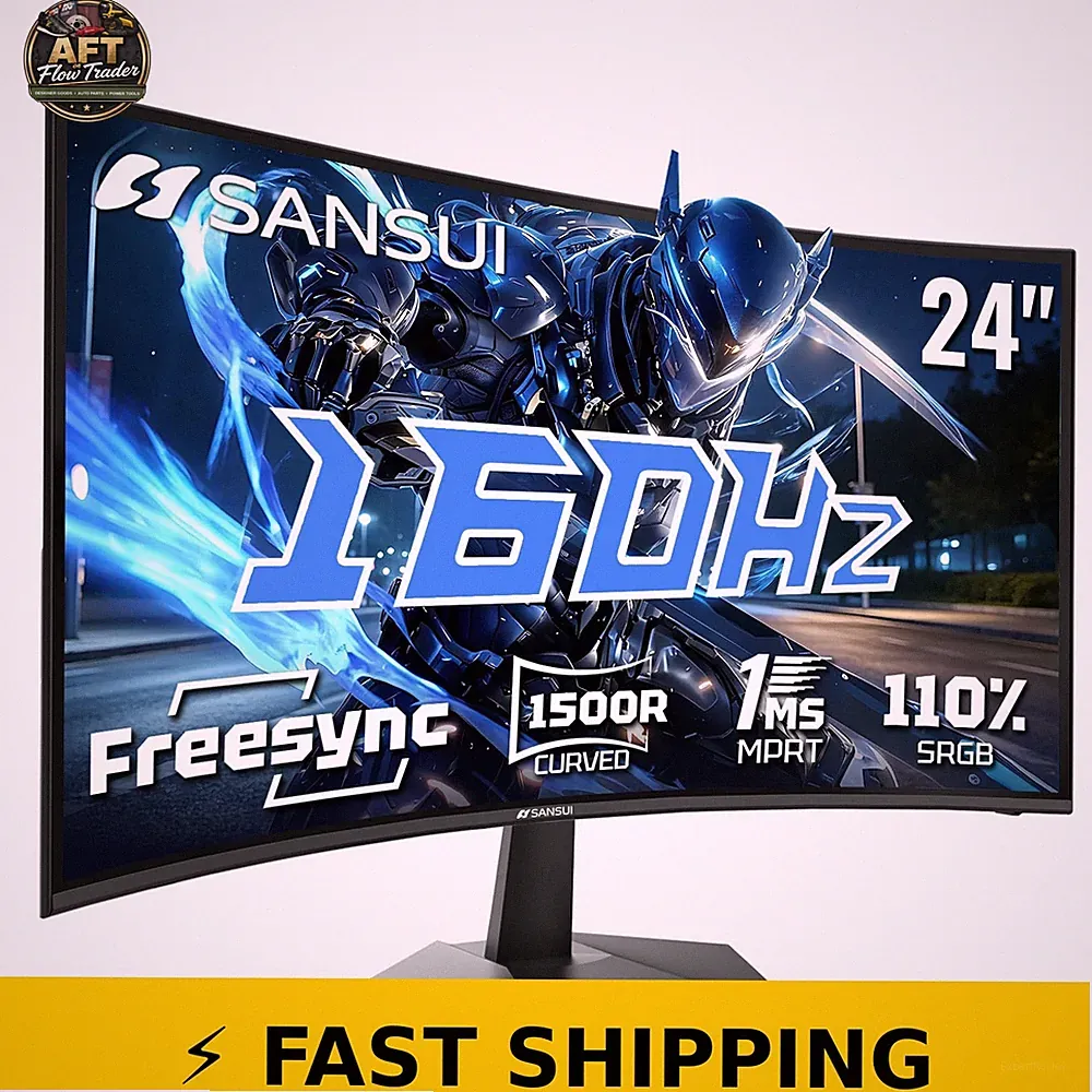 SANSUI 24" Curved 160Hz Gaming Monitor FHD 1080P
