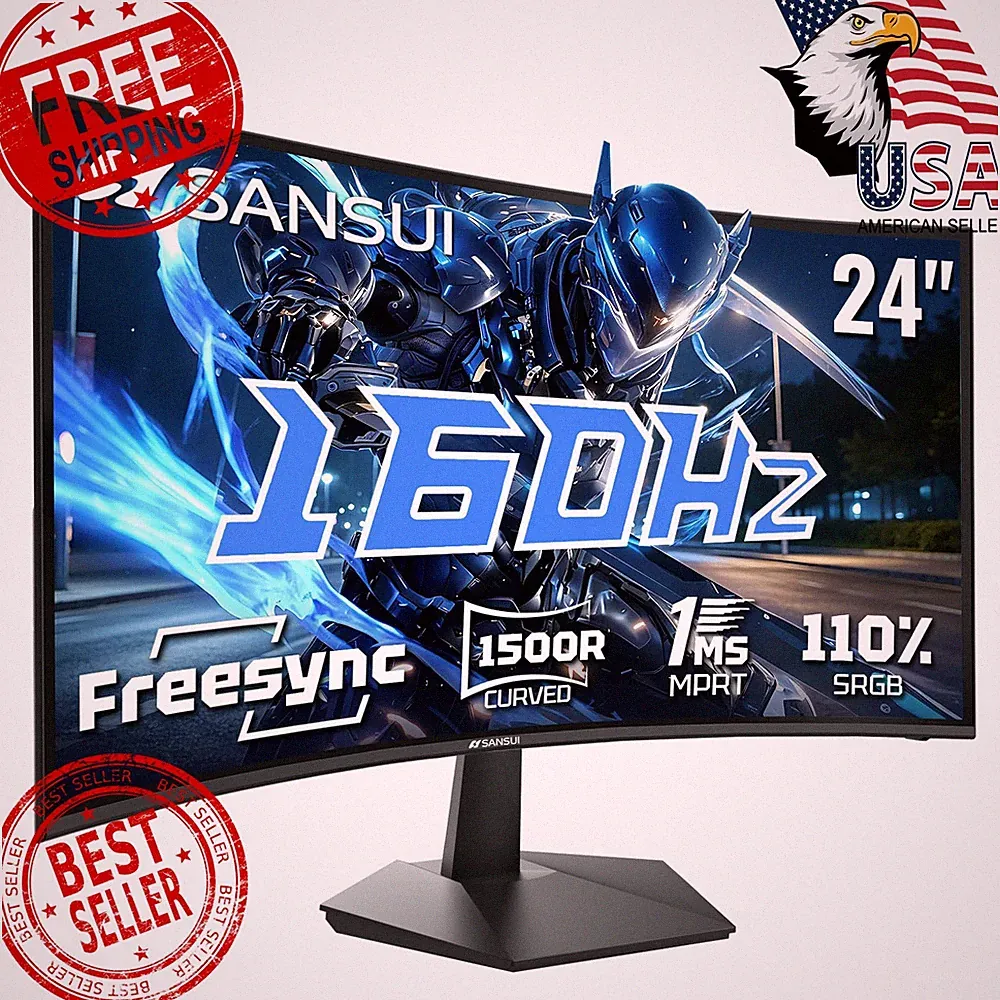 SANSUI 24 inch 160Hz Curved Gaming Monitor