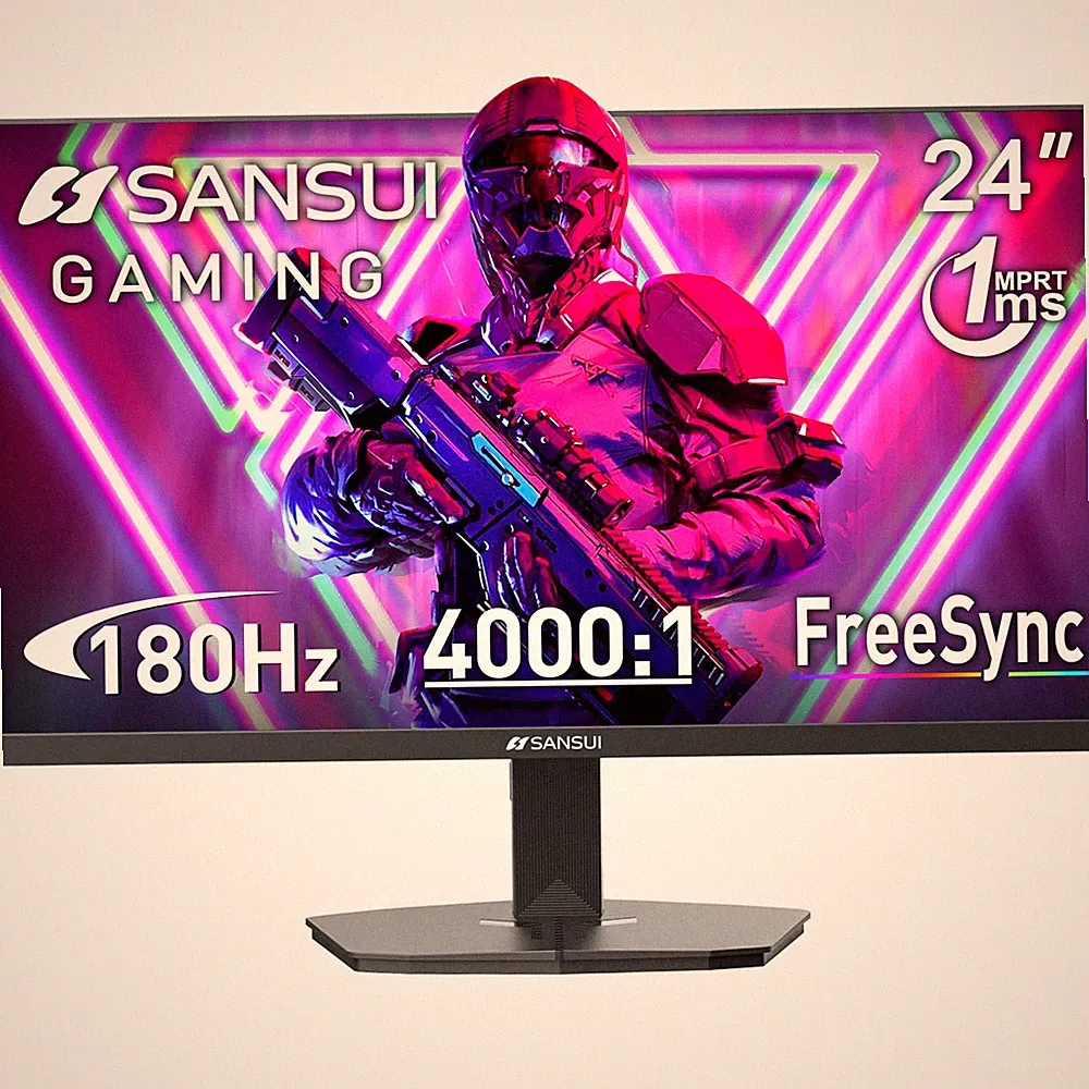Sansui 24 Inch Gaming Monitor 200Hz 180Hz 1Ms Freesync Hdr 110 Srgb Fhd 1080P