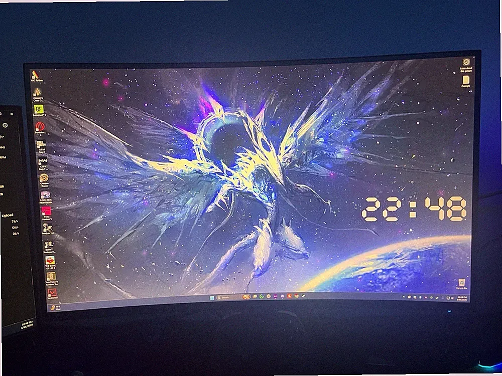 Sansui Curved Gaming Monitor Black