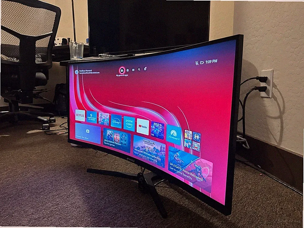 SANSUI Curved Ultrawide Computer Monitor Black HDMI Input Curved Screen
