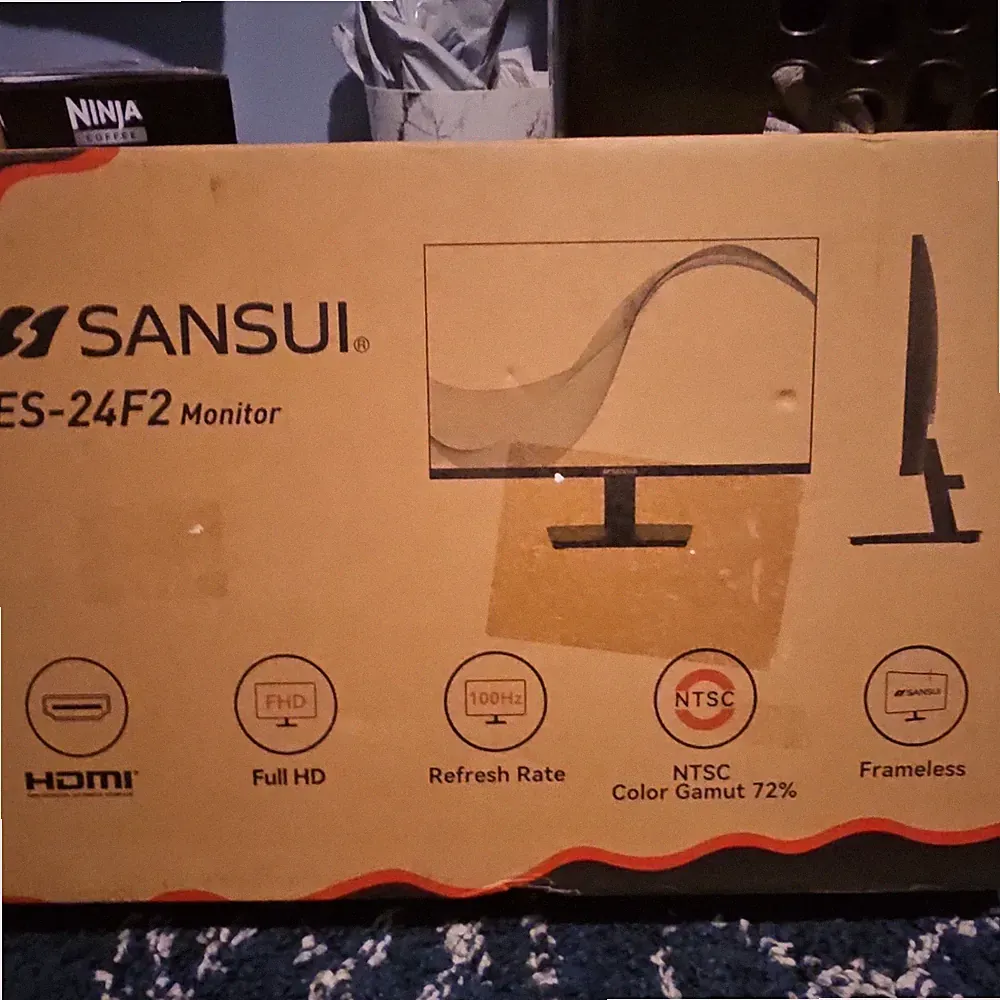 SANSUI ES-24F2 24" Full HD Monitor 100Hz HDMI Frameless 16:9 Black