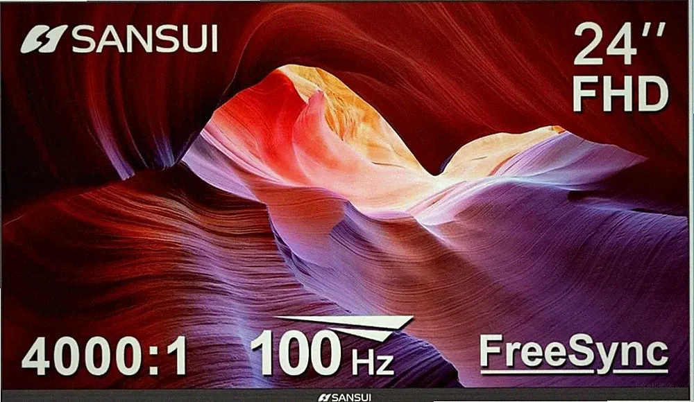 SANSUI ES-24F2 Monitor 24 Inch 100Hz PC Monitor, HDMI VGA Ports