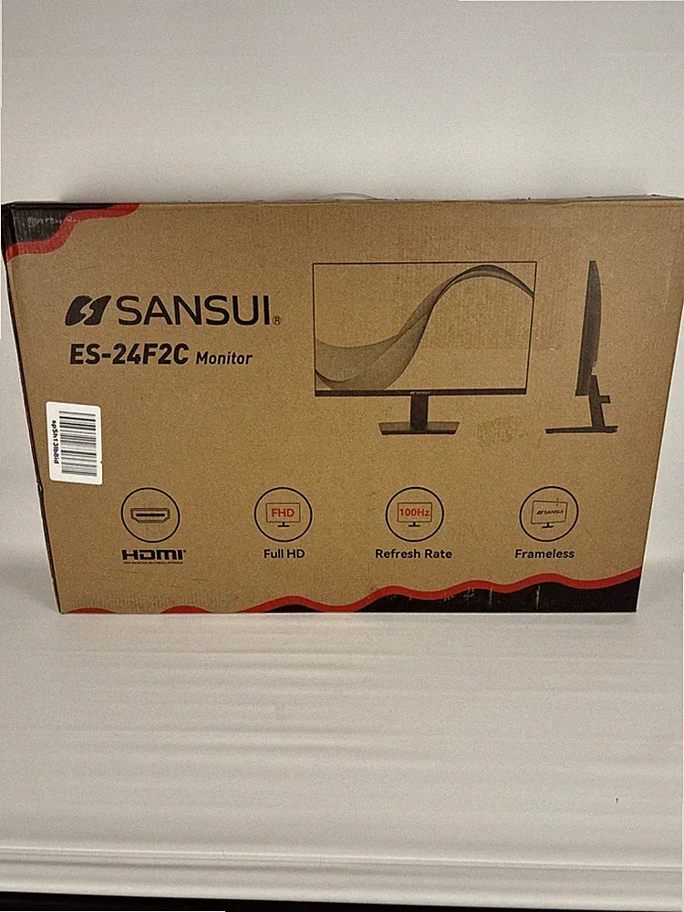 Sansui ES-24F2C 24 Inch Frameless Monitor 1920 x 1080 In Open Box Never Used