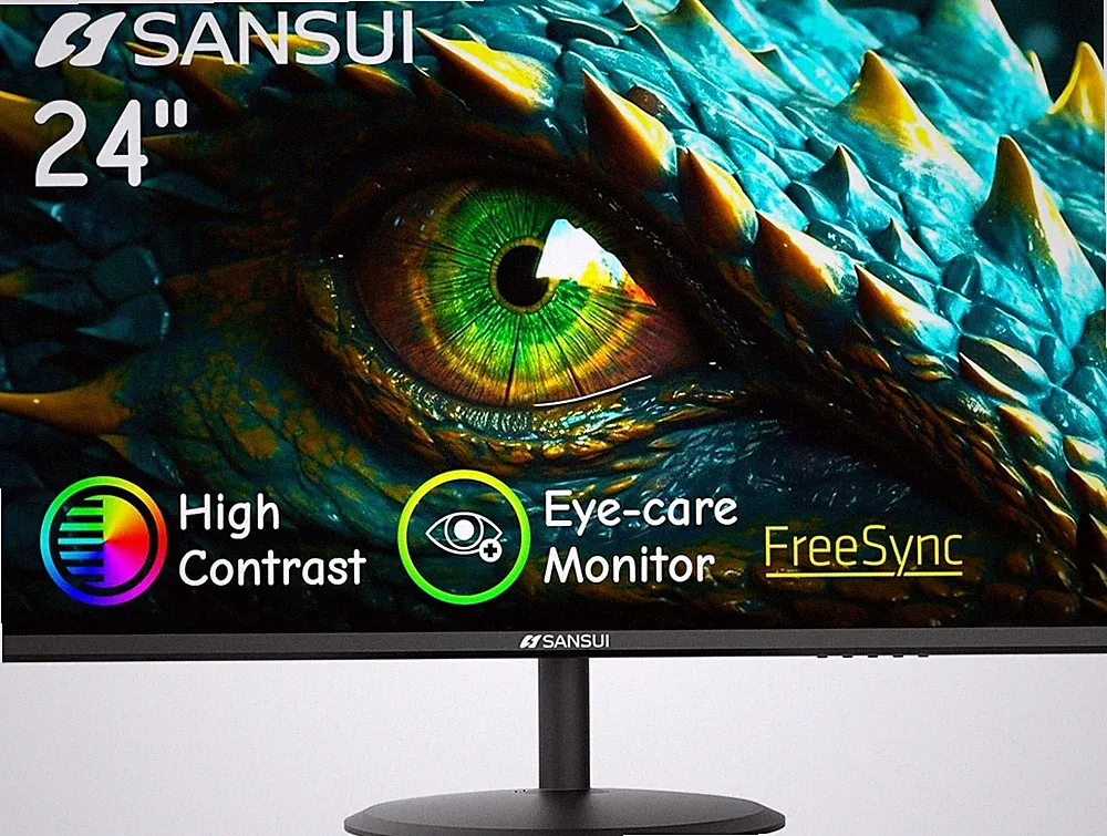 SANSUI ES-24X5AL 24 Inch 1080p Full HD Monitor Grade A Gaming Monitor 100hz