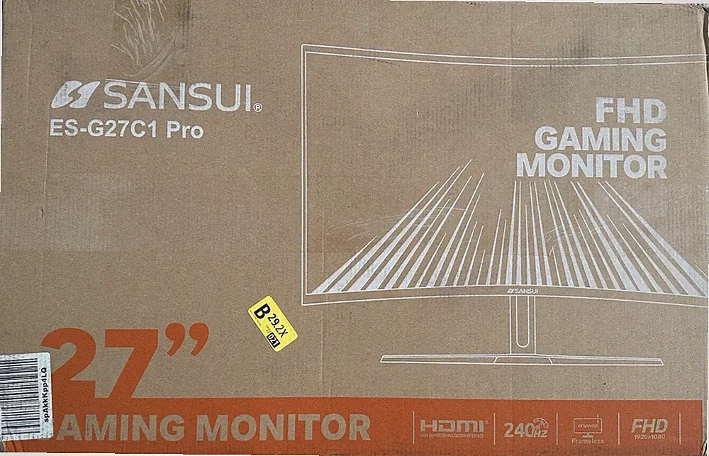 SANSUI ES-G27C1 Pro 27” Curved 240Hz LED 1ms Gaming Monitor FHD 1080P