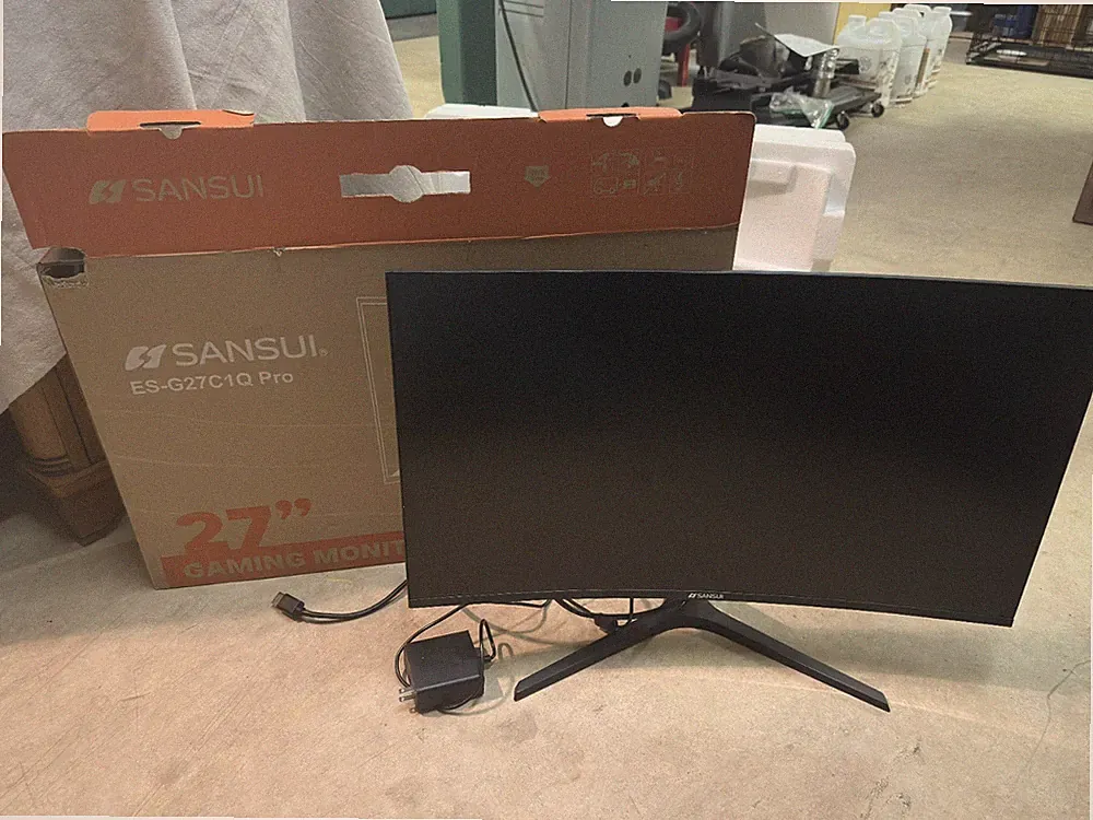 Sansui ES-G27C1Q Pro 27" Curved QHD 1440p Screen Gaming Monitor 16:9 Black