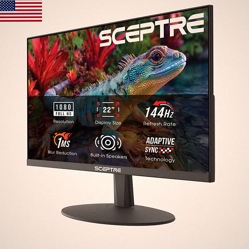 Sceptre 22-Inch Gaming Monitor Fhd 1080P Up To 144Hz Hdmi Displayport Built-In