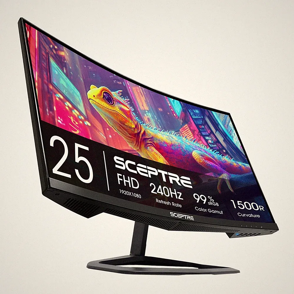 Sceptre 24.5" Curved Gaming Monitor 240Hz 1ms 1080p FreeSync HDMI DisplayPort