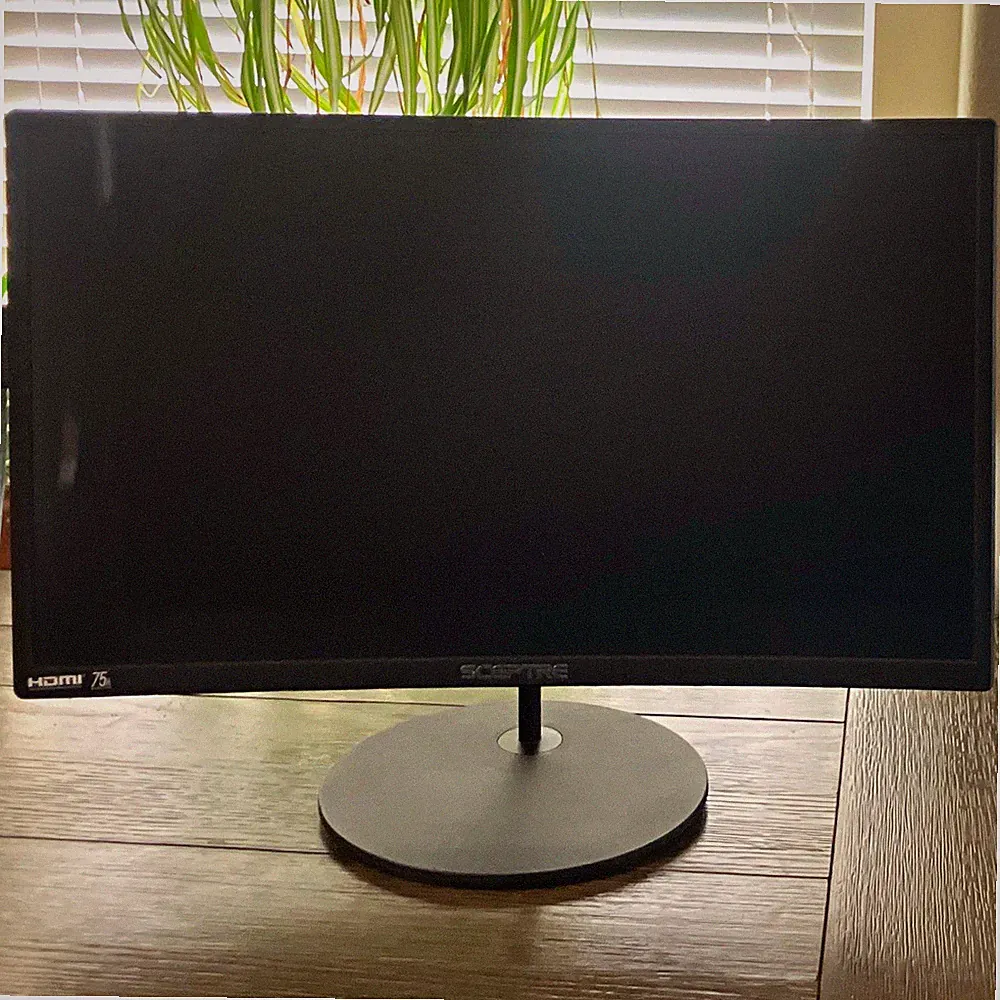 Sceptre 24" Curved LCD Monitor 1080p 75Hz HDMI VGA Built-in Speakers Black